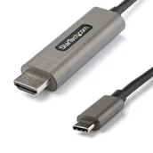 Adaptery i przejściówki - StarTech CDP2HDMM4MH adapter kablowy 4 m HDMI Typu A (Standard) USB Type-C Czarny, Srebrny - miniaturka - grafika 1