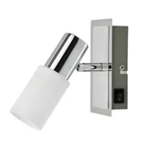 Lampy ścienne - Rabalux KINKIET spot Oprawa ścienna LOGAN 6096 IP20 chrom satyna Biały - miniaturka - grafika 1