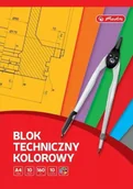 Szkolne artykuły papiernicze - Blok A4/10K techniczny kolorowy (20szt) HERLITZ - miniaturka - grafika 1