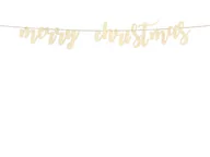 Wielkanoc - PartyDeco Baner &quot;Merry Christmas&quot; drewniany PartyDeco 87 cm GRL89-100 - miniaturka - grafika 1