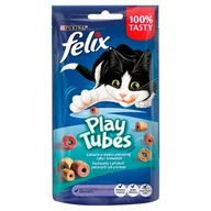 Przysmaki dla kotów - Felix Felix Play Tubes przysmak dla dorosłych kotów ryba krewetki 50g - miniaturka - grafika 1