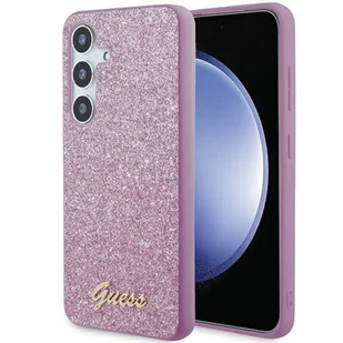 Oryginalne Etui SAMSUNG GALAXY S24+ Guess Hardcase Glitter Script (GGUHCS24MHGGSHU) fioletowe - Etui i futerały do telefonów - miniaturka - grafika 1
