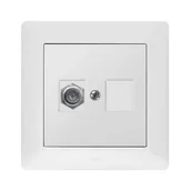 Gniazdka elektryczne - Elektro-Plast Gniazdo Astoria TV typ FF białe - miniaturka - grafika 1