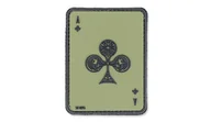 Odzież taktyczna i umundurowanie - 101 Inc. - Naszywka 3D - Ace Of Clubs - Zielony OD - miniaturka - grafika 1