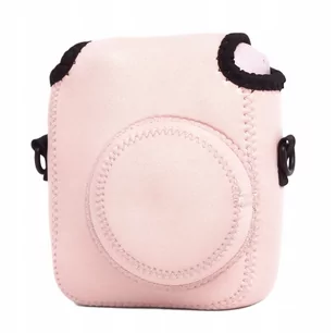 Miękki Futerał Etui Pokrowiec Case Osłona Neoprene Do Fujifilm Fuji Instax Mini 12 - Różowy - Paski, szelki, uprzęże foto - miniaturka - grafika 1