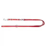 Smycze dla psów - Dingo Smycz Skóra przedłużana nitowana 200 cm czerwona 8334 - miniaturka - grafika 1