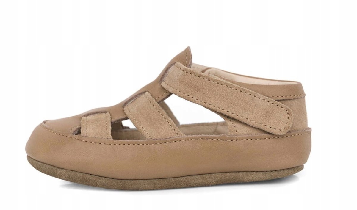 Kapcie dziecięce Noem OBEX rozmiar 29 skórzane barefoot brązowe