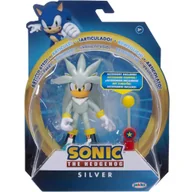 Figurki dla dzieci - SONIC THE HEDGEHOG JAKKS ORYGINALNA RUCHOMA FIGURKA SILVER + CHECKPOINT - miniaturka - grafika 1