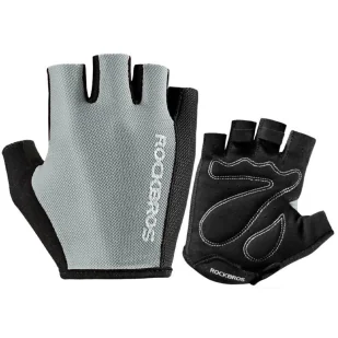 Rękawiczki rowerowe Rockbros S099GR rozmiar L - szare - Rękawiczki rowerowe - miniaturka - grafika 1
