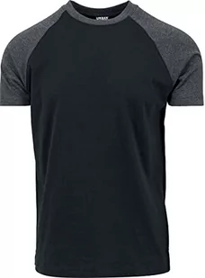 Urban Classics Raglan Contrast Tee T-Shirt męski, czarny/węgiel drzewny, XXL - Koszulki męskie - miniaturka - grafika 1