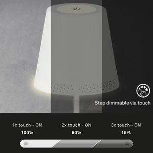 Briloner Akumulatorowa lampa podłogowa LED Kiki, 2 700 K, biała - Lampy stojące - miniaturka - grafika 5