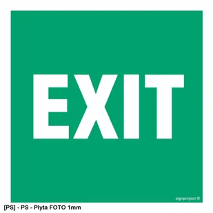 SIGNPROJECT AC062 - EXIT 500x500 - Tablice BHP - miniaturka - grafika 1