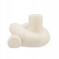 Świeczniki - Świecznik porcelanowy na długą świecę Altom Design beżowy 7 cm dekoracja - miniaturka - grafika 1