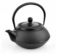 Czajniki na gaz - Dzbanek Żeliwny Z Sitkiem Imbryk Czajnik Zaparzacz Do Herbaty Ziół 0,85 L - miniaturka - grafika 1