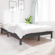 Łóżka - Łóżko z litego drewna sosna szara 160x200 cm - miniaturka - grafika 1