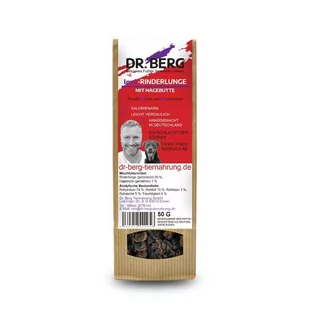 Dr. BERG Dr.BERG suszone wołowe płuca z dziką różą - przysmaki dla psów (50g) - Przysmaki dla psów - miniaturka - grafika 1