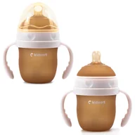 Butelki dla niemowląt - Butelka Silikonowa Antykolkowa Eple 150ml Różowa 0–3M BPA FREE - miniaturka - grafika 1