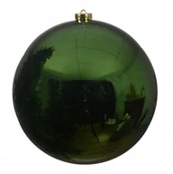 Bombki - Bombka zielona okrągła plastikowa nietłukąca 1szt 14 cm - miniaturka - grafika 1