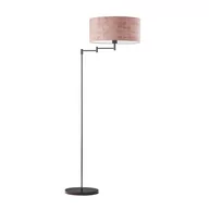 Lampy stojące - Elegancka lampa podłogowa z welurowym kloszem CANCUN VELUR, różowy - miniaturka - grafika 1