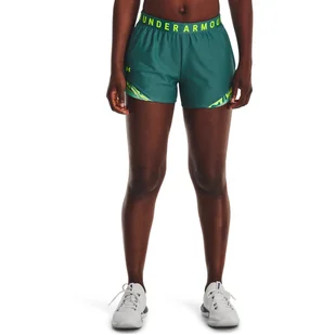 Damskie Spodenki UNDER ARMOUR PLAY UP SHORTS 3.0 TRICO NOV 1360940-722 – Zielony - Spodenki damskie - miniaturka - grafika 1