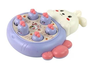 Gra Królik Do Zbijania Marchewki Zręcznościowa Whac-A-Mole Fioletowa - Mały naukowiec - miniaturka - grafika 3