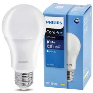 Żarówka Led E27 Philips 13W 100W 1521lm Barwa 4000k Corepro Premium A60 - Żarówki LED - miniaturka - grafika 1
