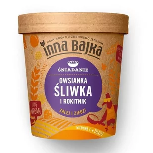 Inna Bajka | Aybioo Sp. z o.o. ul. Poznańska 16 lo Inna Bajka | Aybioo Sp z o.o ul Poznańska 16 lo Owsianka śliwka i rokitnik 70 g Inna Bajka M00-CF9C-62241 - Szybkie dania obiadowe - miniaturka - grafika 1