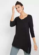 Bluzki damskie - Długi shirt z asymetryczną linią dołu i rozcięciami po bokach - bonprix - miniaturka - grafika 1
