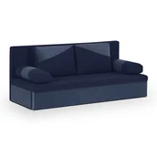 Sofy i kanapy - Kanapa sofa 3 os z funkcją spania sprężyny bonell - POLO granatowa - miniaturka - grafika 1