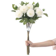 Sztuczne kwiaty - Sztuczny kwiat PIWONI kolor kremowy styl nowoczesny ameliahome - ARTFLOWER/AH/PIWONI/WHITE/10PCS - miniaturka - grafika 1