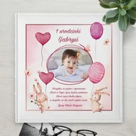 Albumy fotograficzne - Duży album na zdjęcia z Twoim zdjęciem dla dziewczynki na roczek - miniaturka - grafika 1