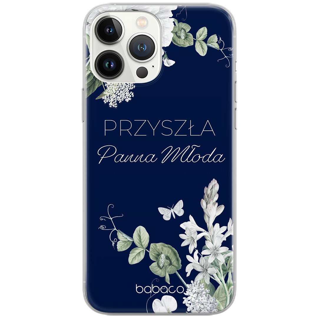 Etui do Apple IPHONE 14 PRO Przyszła Panna Młoda 007 Babaco Nadruk pełny Granatowy