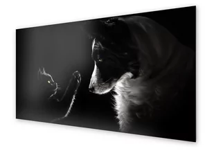 Panel kuchenny HOMEPRINT Portret kota i psa 120x60 cm - Dekoracje domu - miniaturka - grafika 1