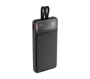 QUALO QTPB10LD2301 10000mAh 23W Wbudowany kabel Czarny - Powerbanki - miniaturka - grafika 1