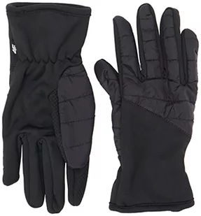 4F Rękawiczki REU006 dżinsy, DEEP czarne, XL, głęboka czerń, XL - Rękawiczki - miniaturka - grafika 1