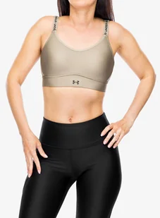 Biustonosz sportowy Under Armour Infinity 2.0 Mid Sports Bra - taupe dusk/black - Bielizna sportowa damska - miniaturka - grafika 1