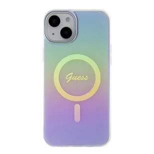 Etui Guess IML Iridescent MagSafe do iPhone 15 Plus - fioletowe - Etui i futerały do telefonów - miniaturka - grafika 3
