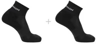 Skarpetki i podkolanówki sportowe - Skarpety Salomon Evasion Ankle 2 - Pack Black - miniaturka - grafika 1