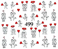 Ozdoby do paznokci - Naklejki wodne na paznokcie - nr 499 - miniaturka - grafika 1
