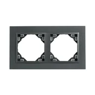 Klawisze i ramki - Efapel Ramka podwójna LOGUS 90 Grafit - miniaturka - grafika 1