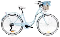 Rowery - Goetze, Rower Miejski Mood 28"  NewLine7 Biegów Błękit, Kosz - miniaturka - grafika 1
