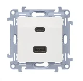 Gniazdka elektryczne - Kontakt Simon USB A+C Simon 10 - biały - miniaturka - grafika 1