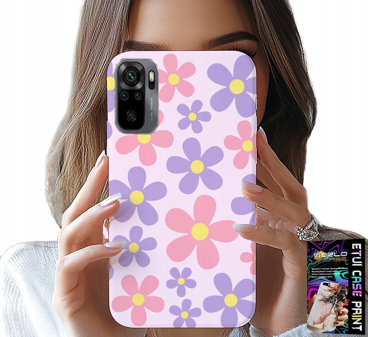 ETUI DO XIAOMI NOTE 10 / 10S - KOLOROWE STOKROTKI, STOKROTKA, KWIATKI
