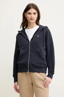 Gant bluza damska kolor granatowy z kapturem gładka 4201412 - Bluzy damskie - miniaturka - grafika 1