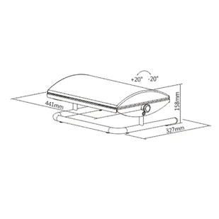 Podstawa ergonomiczna pod nogi, wyjmowana miękka poduszka, czarny, stal, 25 kg nośność, Powerton - Podnóżki, podpórki, podkładki - miniaturka - grafika 9