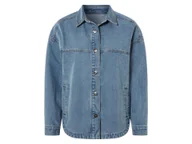 Kurtki damskie - esmara® Kurtka jeansowa damska oversize z bawełny (Niebieski, 42 (regularna długość)) - miniaturka - grafika 1