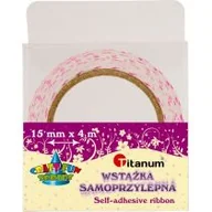 Dekoracje domu - Taśma dekoracyjna 1,5x4m Biała w różowe kropki - miniaturka - grafika 1