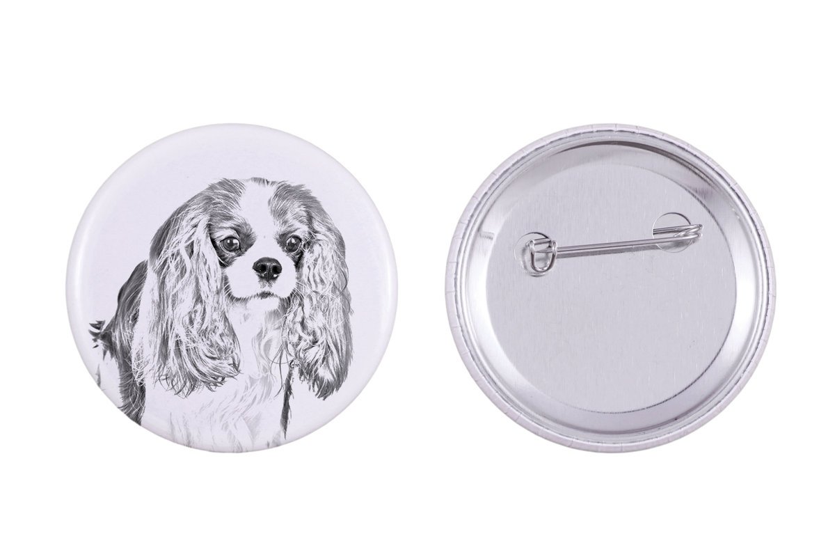 Cavalier King Charles Spaniel - przypinka z twoim psem, dodaj własne foto, marka Art-Dog