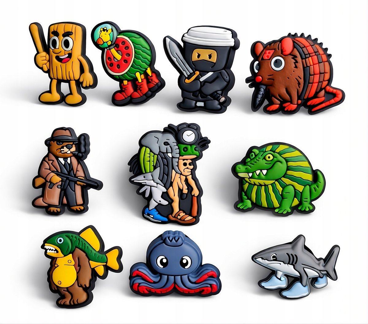 Zapinka Charms Do Butów Brainrot Ozdoba Breinroty 10 Sztuk Piny Roblox