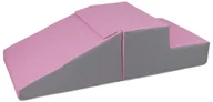 Leżaczki i huśtawki - komplet 2 dużych klocków kształtek piankowych żłobek przedszkole rehabilitacja (biały,pudrowy róż,szary) - miniaturka - grafika 1